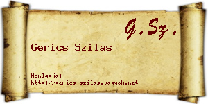 Gerics Szilas névjegykártya